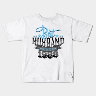 'Best Husband Since 1988' Sweet Wedding Anniversary Gift Kids T-Shirt